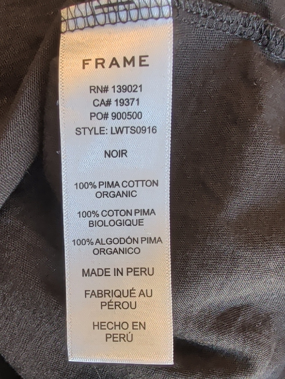 FRAME Le High Rise V Neck Tee - Picture 6 of 6